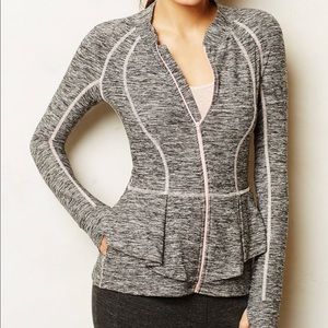 Anthropologie Pure + Good Marled Peplum Jacket